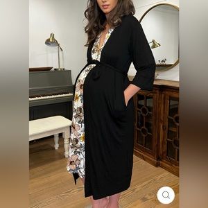 New!! LILA LABOR & POSTPARTUM GOWN AND ROBE. Black OS.